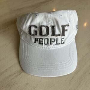 Golf People Hat, We People by Pavilion Brand White Golfing Cap, Adjustable
